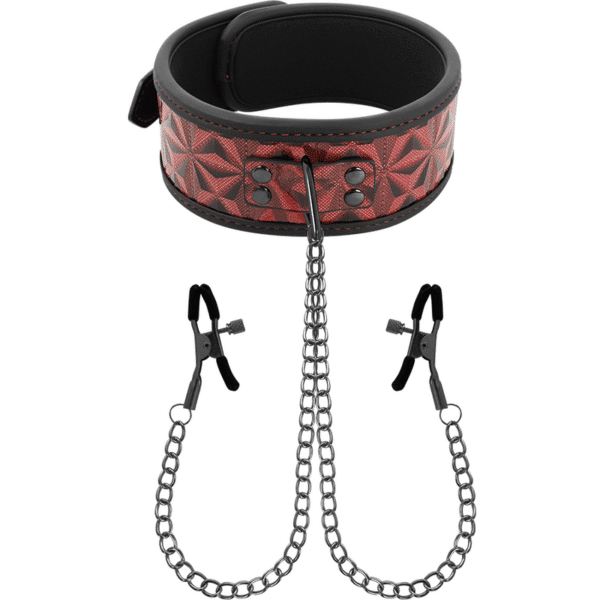 BEGME - COLLIER ÉDITION ROUGE AVEC PINCES  TÉLÉMON AVEC DOUBLURE EN NÉOPRÈNE