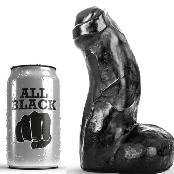 ALL BLACK - DONG RÉALISTE NOIR 17 CM