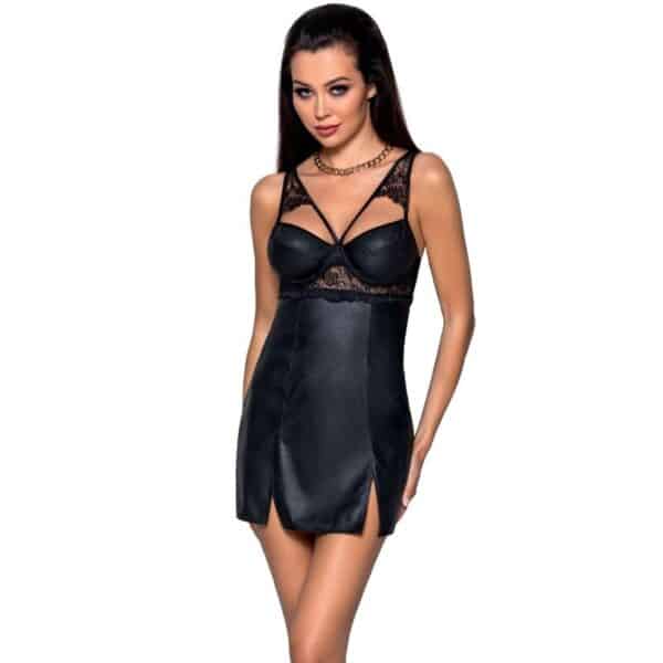 PASSION - LOONA CHEMISE CUIR ÉCOLOGIQUE L/XL