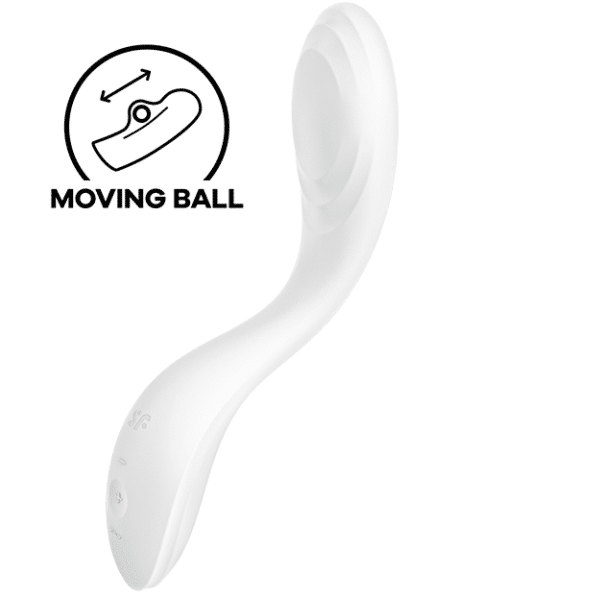 SATISFYER - VIBRATEUR SPOT G RRROLLING PLEASURE BLANC