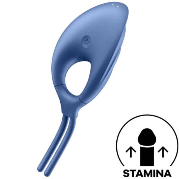 SATISFYER - VIBRATEUR ANNEAU SWORDSMAN BLEU