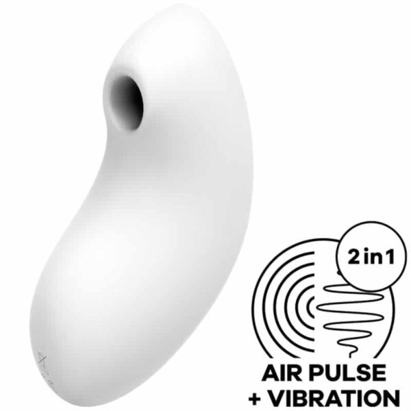 SATISFYER - STIMULATEUR ET VIBRATEUR À PULSE D'AIR VULVA LOVER 2 BLANC