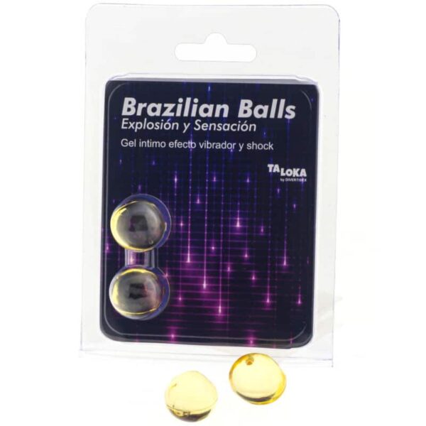 TALOKA - 2 BALLES BRÉSILIENNES VIBRANT & EFFET DE CHOC GEL EXCITANT