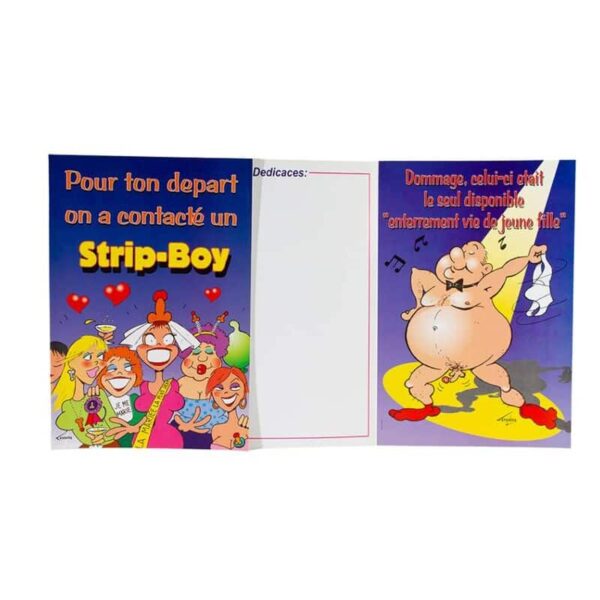 FEMARVI - CARTE DADIEU STRIP BOY /FR