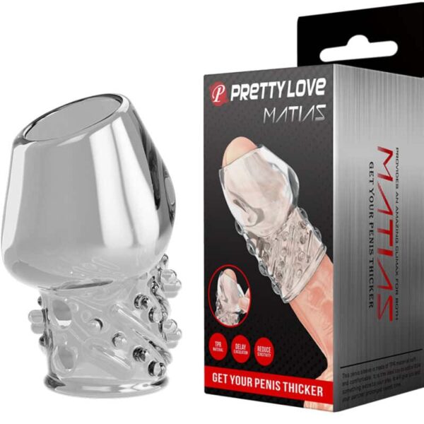 PRETTY LOVE - PÉNIS TRANSPARENT MATIAS PLUS ÉPAIS