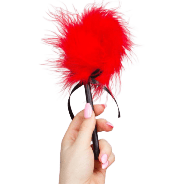 SECRETPLAY - DUSTER DE MARABOU ROUGE