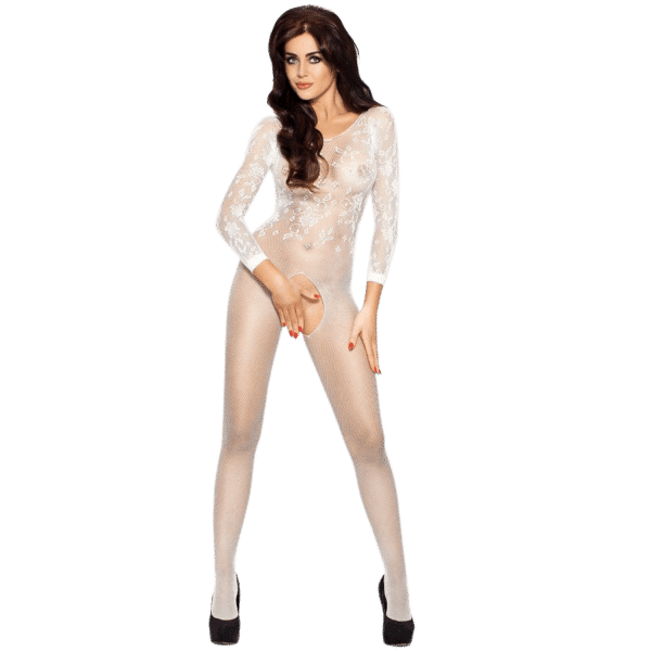 PASSION - COMBINAISON BLANCHE EROTICLINE BS008