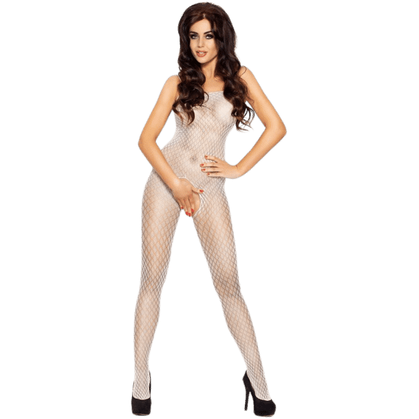 PASSION - COMBINAISON EROTICLINE BLANCHE BS011