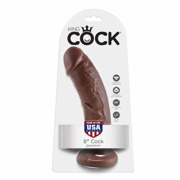 KING COCK - 8 GODE MARRON 20.3 CM