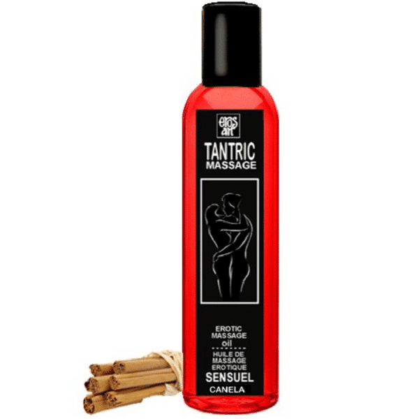 EROS-ART - HUILE DE MASSAGE TANTRIQUE NATURELLE ET CANNELLE APHRODISIAQUE 200 ML