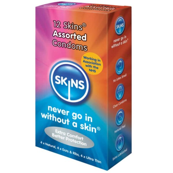 SKINS - PRÉSERVATIFS ASSORTIS PACK DE 12