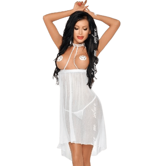 ME-SEDUCE - LUCY CHEMISE BLANC S/M