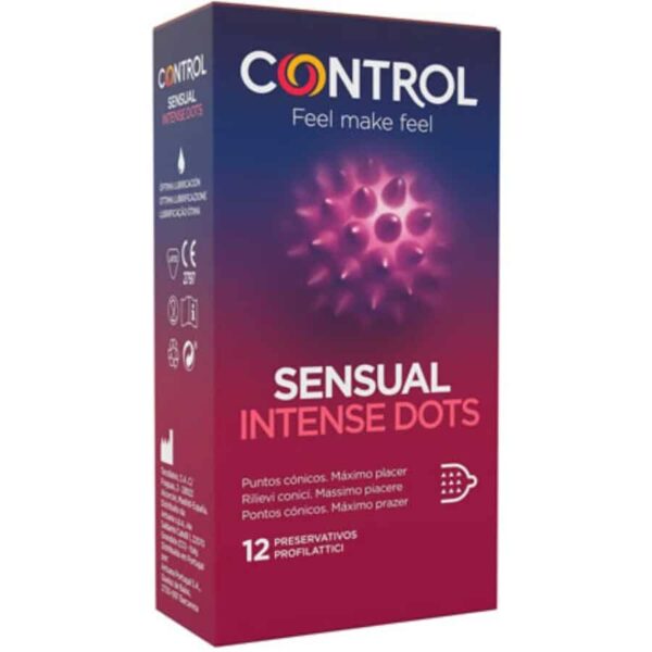 CONTROL - SPIKE CONICAL DOTS CONSERVATEURS TEXTURÉS 12 UNITÉS