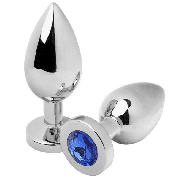 METAL HARD - PLUG ANAL BLEU DIAMANT MOYEN 7