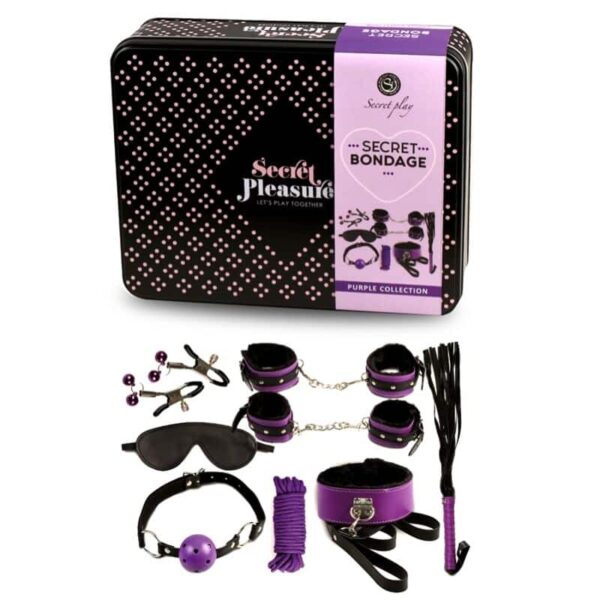 SECRETPLAY - BDSM SET 8PCS PURBLE / NOIR.