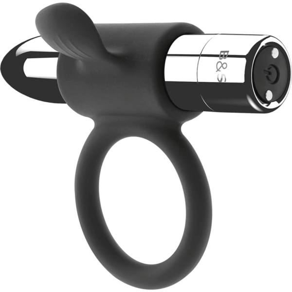 BLACK&SILVER - ANNEAU VIBRANT RECHARGEABLE CAMERON ARGENT