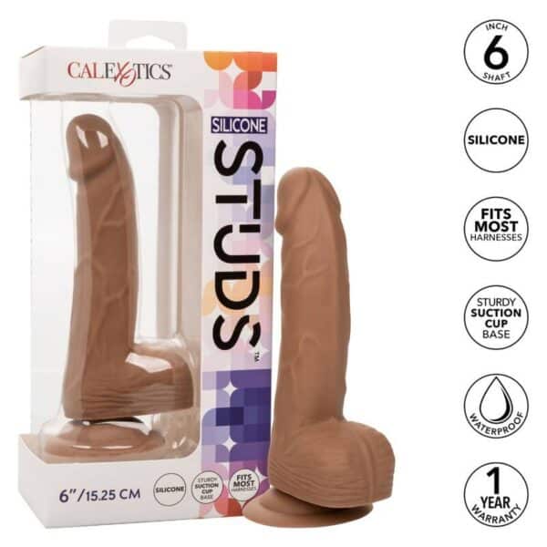 CALEXOTICS - CLOUS EN SILICONE 15.24 CM MARRON